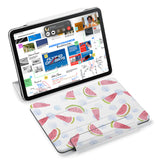 the VistaCase Personalized iPad Slim Fit Case with Fruit Red design,  Designed with convenience in mind, the case automatically wakes your iPad when opened and puts it to sleep when closed.
