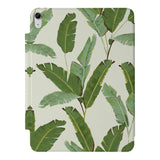 the VistaCase Personalized iPad Slim Fit Case with Green Leaves design,  Crafted with a durable fabric exterior and a soft interior lining.