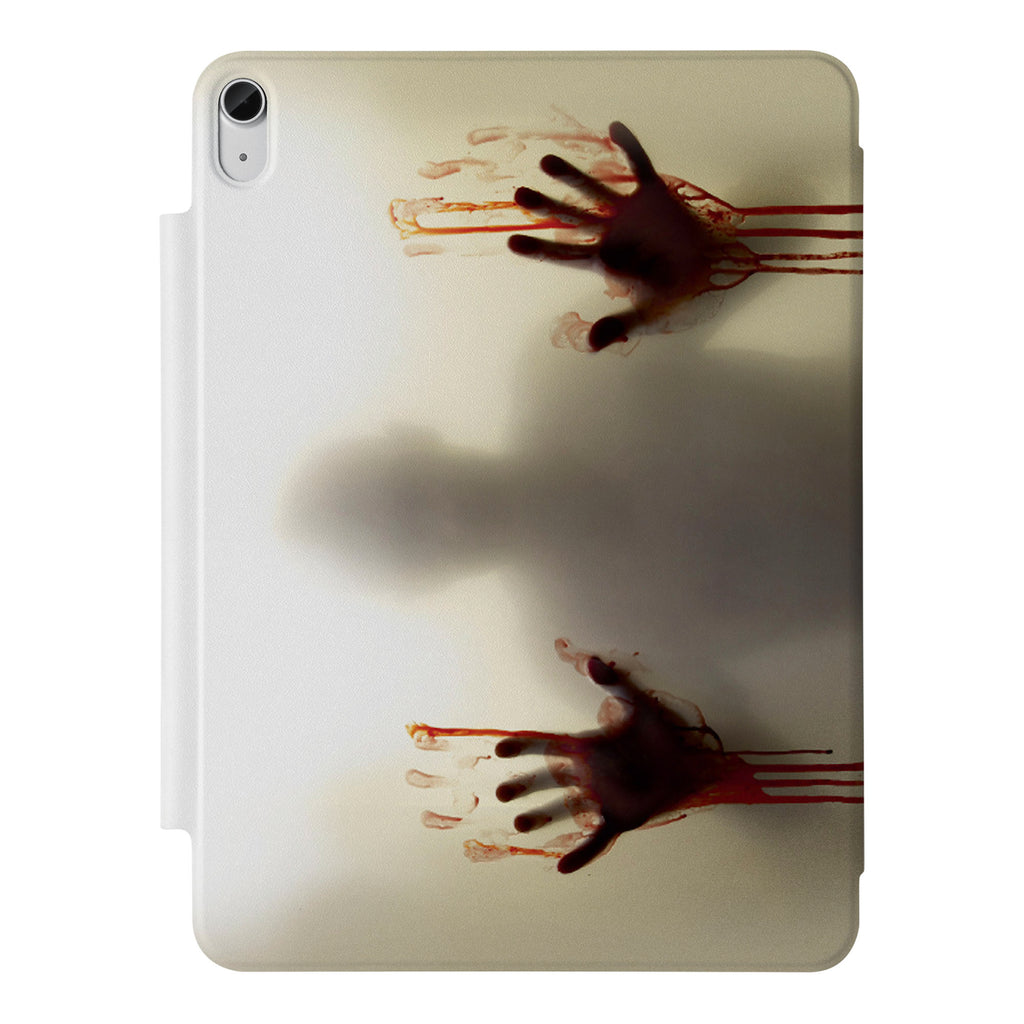 the VistaCase Personalized iPad Slim Fit Case with Horror design,  Crafted with a durable fabric exterior and a soft interior lining.