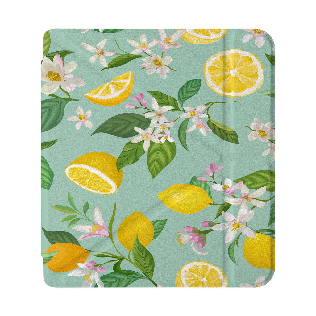 front view of personalized Kobo case with Tropical Fruits design