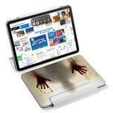 the VistaCase Personalized iPad Slim Fit Case with Horror design,  Designed with convenience in mind, the case automatically wakes your iPad when opened and puts it to sleep when closed.
