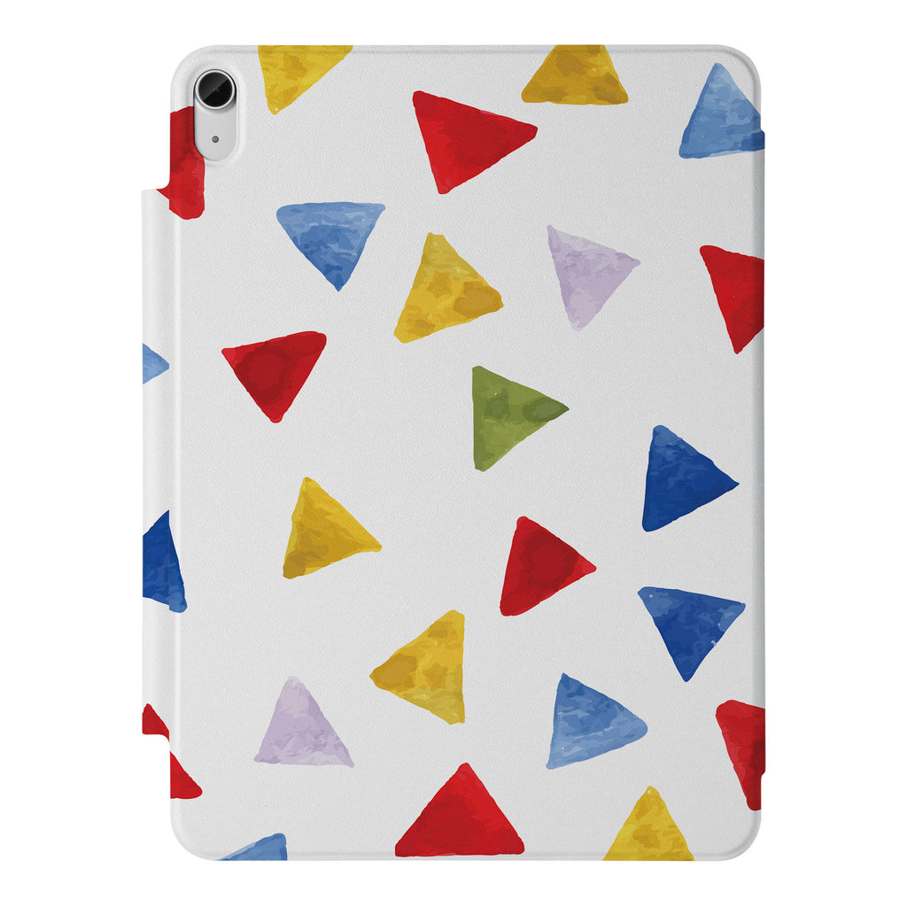 the VistaCase Personalized iPad Slim Fit Case with Geometry Pattern design,  Crafted with a durable fabric exterior and a soft interior lining.
