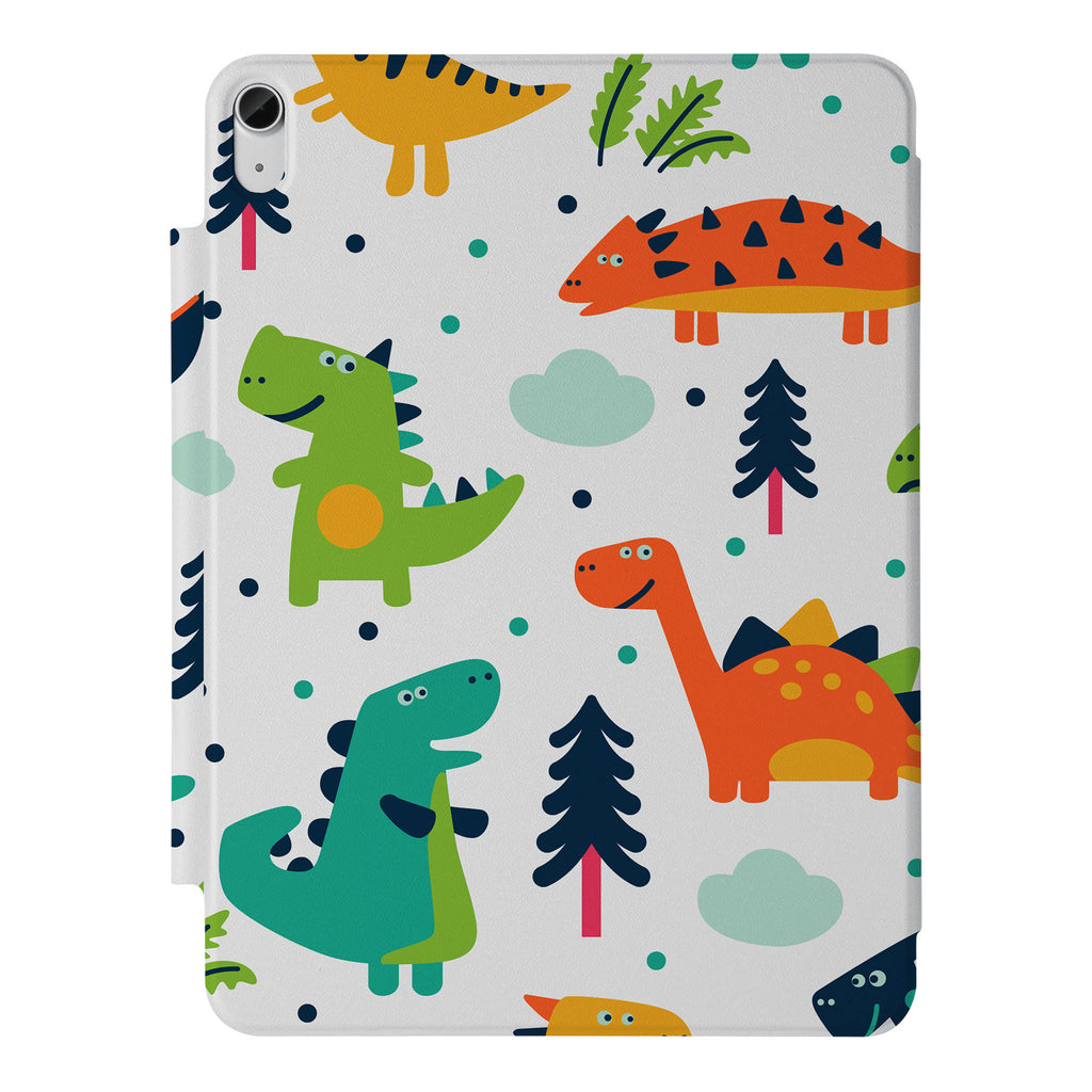 the VistaCase Personalized iPad Slim Fit Case with Dinosaur design,  Crafted with a durable fabric exterior and a soft interior lining.