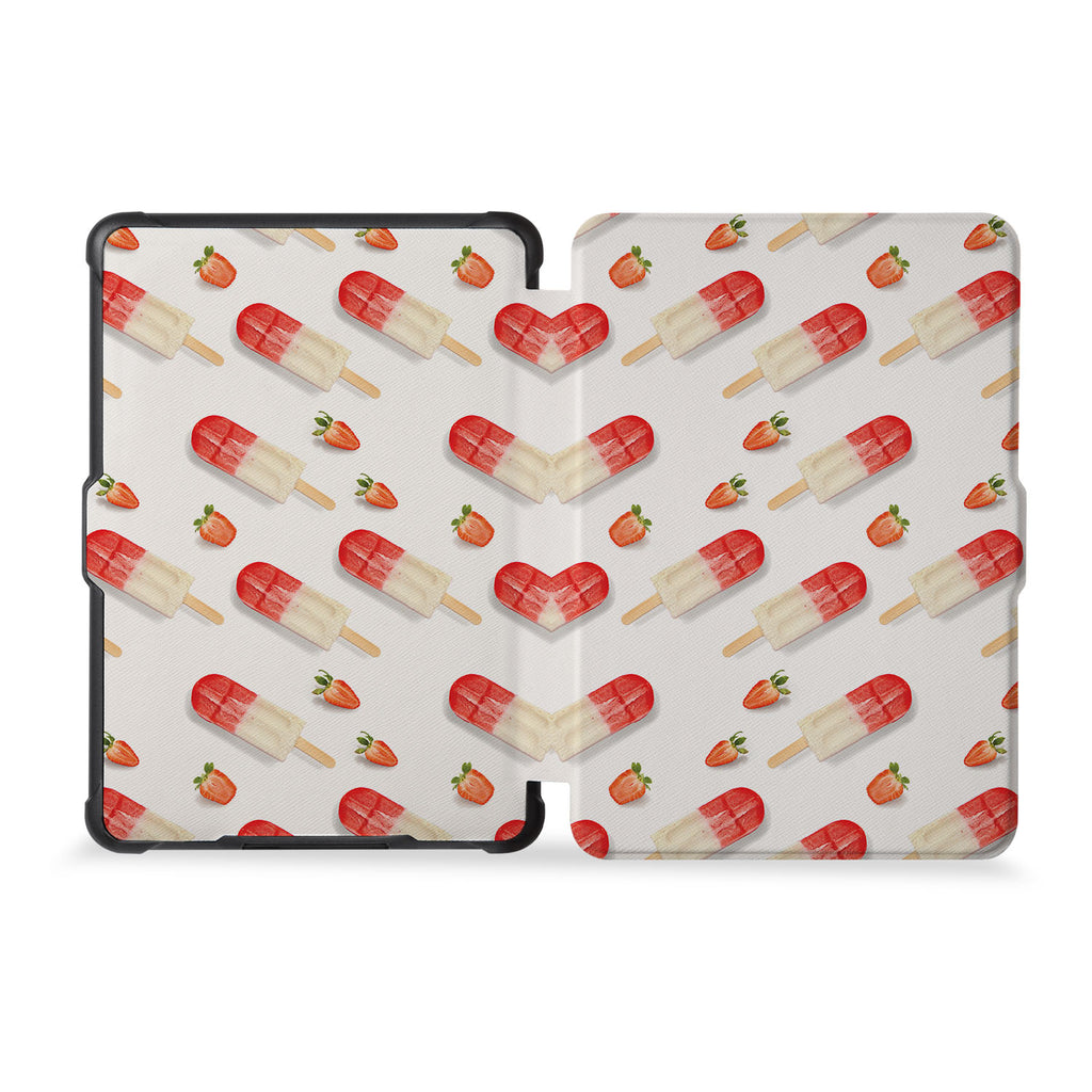 the whole front and back view of personalized kindle case paperwhite case with Sweet design