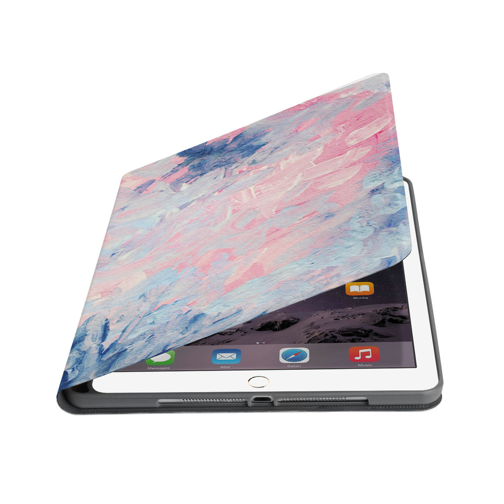 Auto wake and sleep function of the personalized iPad folio case with Oil Painting Abstract design