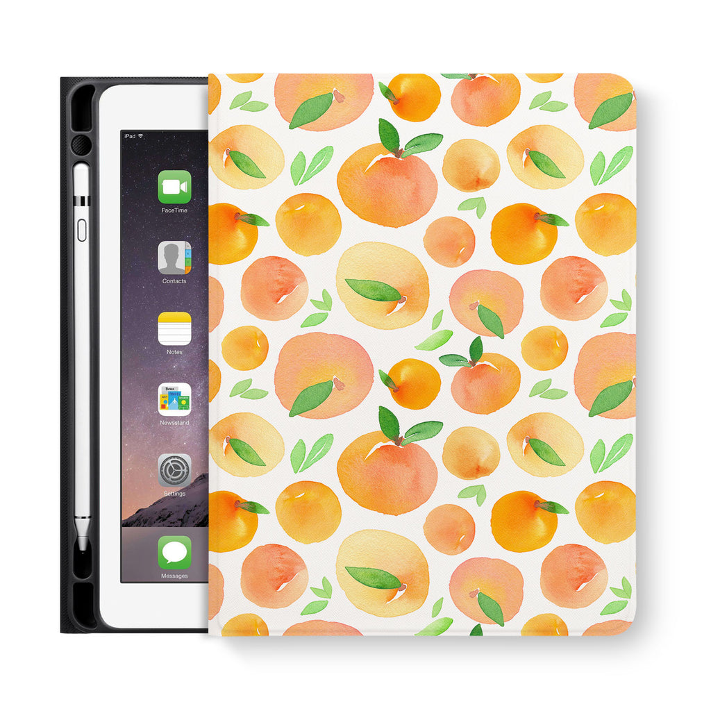 frontview of personalized iPad folio case with 7 design