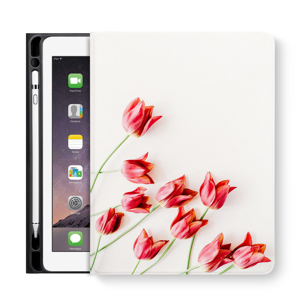 frontview of personalized iPad folio case with 2 design