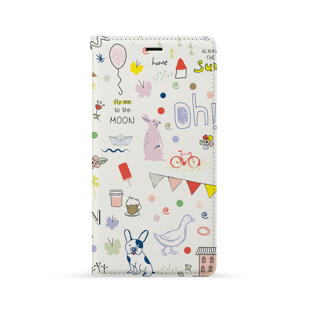 Front Side of Personalized iPhone Wallet Case with 6 design