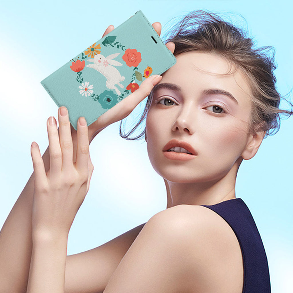 Personalized iPhone Wallet Case with Easter Bunny desig marries a wallet with an Samsung case, combining two of your must-have items into one brilliant design Wallet Case.