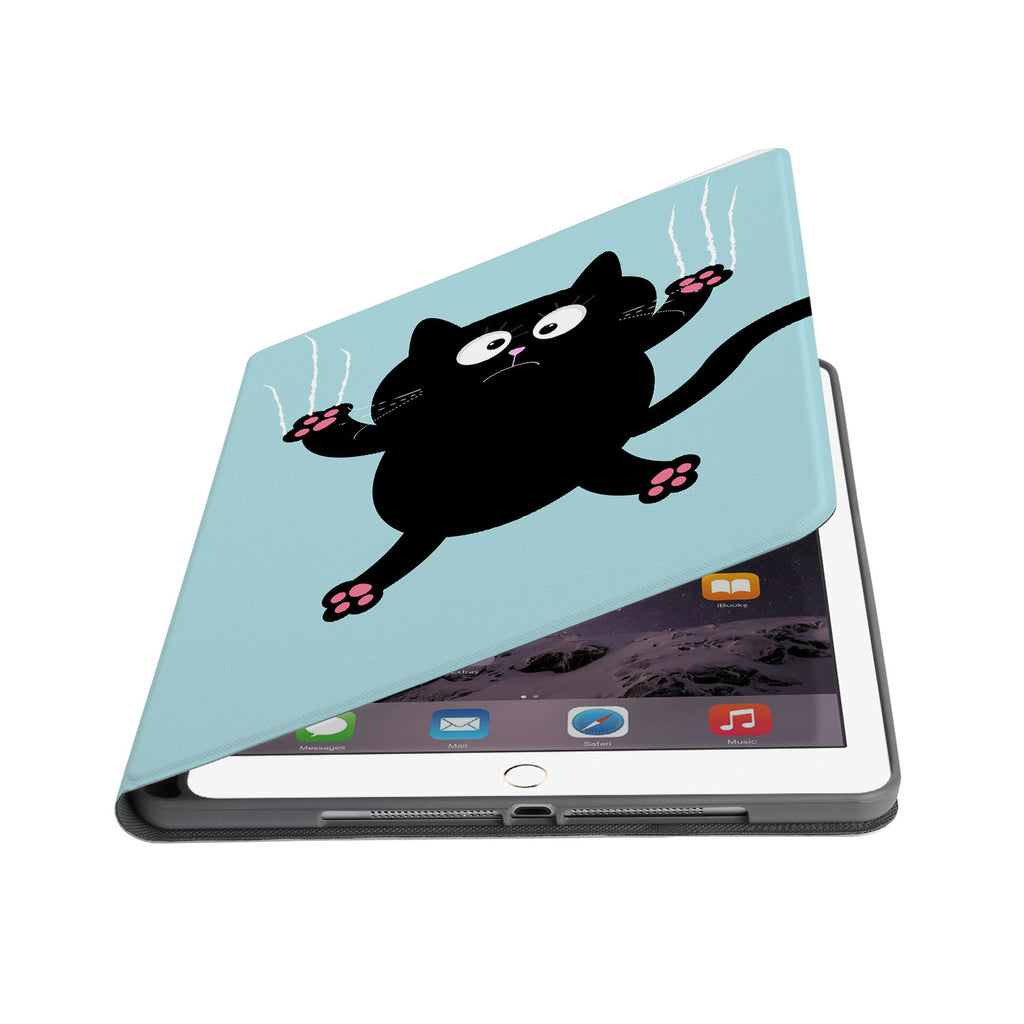 Auto wake and sleep function of the personalized iPad folio case with Cat Kitty design
