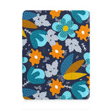 front view of personalized iPad case with pencil holder and Autumn Leaves design