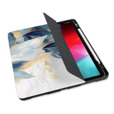 personalized iPad case with pencil holder and Artistic Flower design - swap