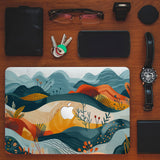 hardshell case with Colorful Mountain design holds up to scratches, punctures, and dents