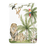 the front view of Personalized Samsung Galaxy Tab Case with Rainforest Animals design