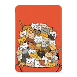 the front view of Personalized Samsung Galaxy Tab Case with Cute Cats design