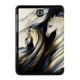 the back view of Personalized Samsung Galaxy Tab Case with Horses design