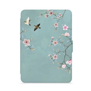 front view of personalized kindle paperwhite case with with Birds design - swap