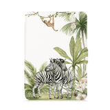 front view of personalized kindle paperwhite case with Rainforest Animals design