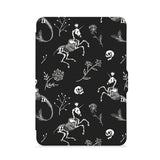 front view of personalized kindle paperwhite case with Animal Skeleton design