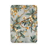 front view of personalized kindle paperwhite case with Flower Painting design