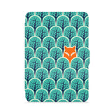 front view of personalized kindle paperwhite case with Fox Fun design