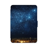 front view of personalized kindle paperwhite case with Starry Night design