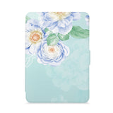 front view of personalized kindle paperwhite case with Marble design