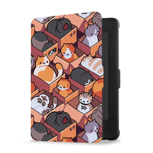 kindle foilo case with Sushi Cats design, Opens and closes just like a book to wake your Kindle or put it to sleep - swap