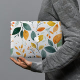 hardshell case with Leaves design combines a sleek hardshell design with vibrant colors for stylish protection against scratches, dents, and bumps for your Macbook