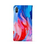 Back Side of Personalized Huawei Wallet Case with Abstract Painting design - swap