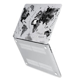 hardshell case with World Map design has rubberized feet that keeps your MacBook from sliding on smooth surfaces