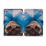 the whole front and back view of personalized kindle case paperwhite case with Dog design