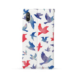 Back Side of Personalized Huawei Wallet Case with Bird design - swap