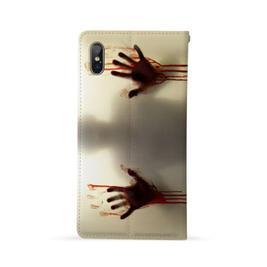 Back Side of Personalized Huawei Wallet Case with Horror design - swap